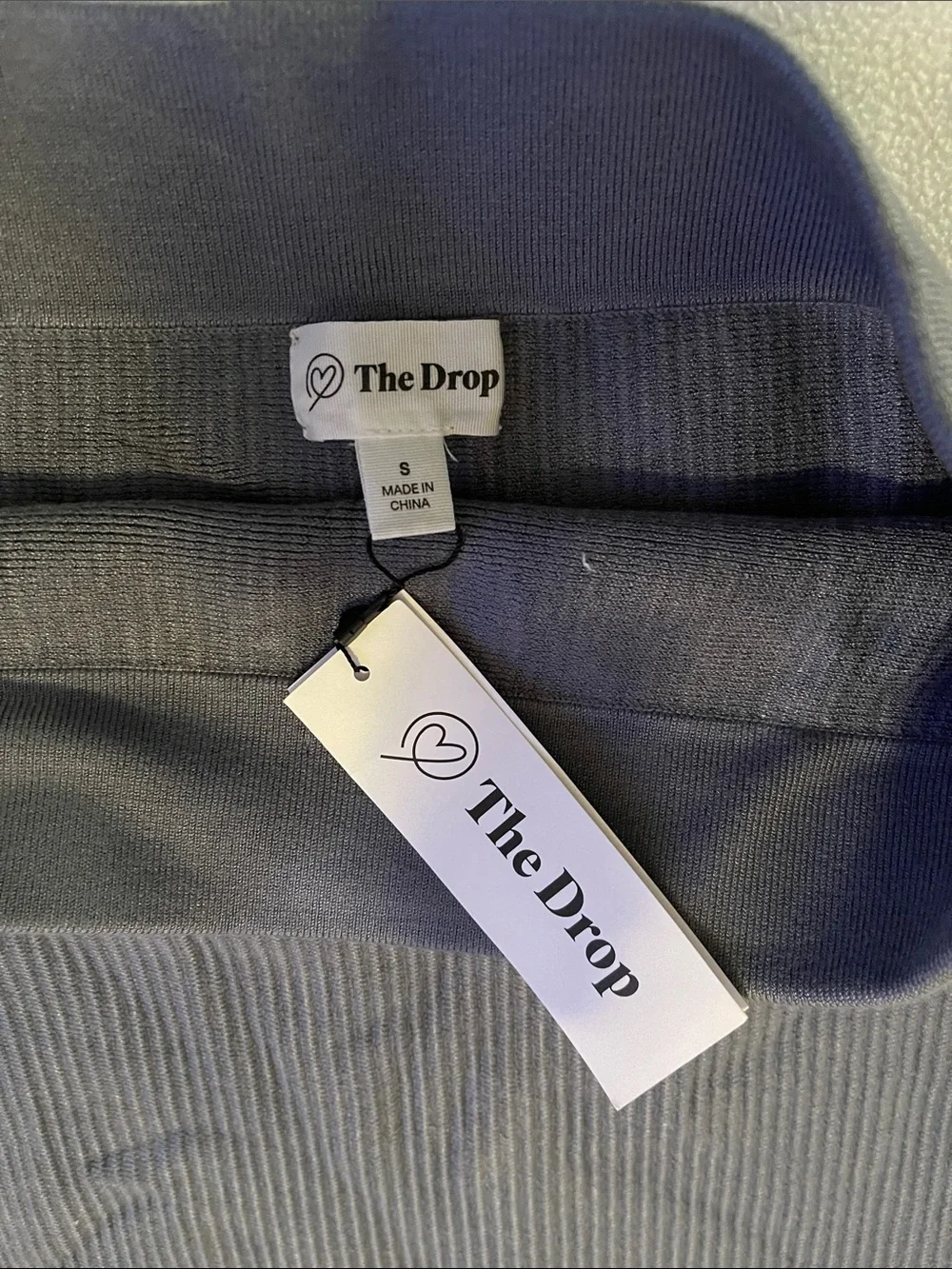 The Drop Teen Charcoal Ribbed Sweater Skirt- NWT